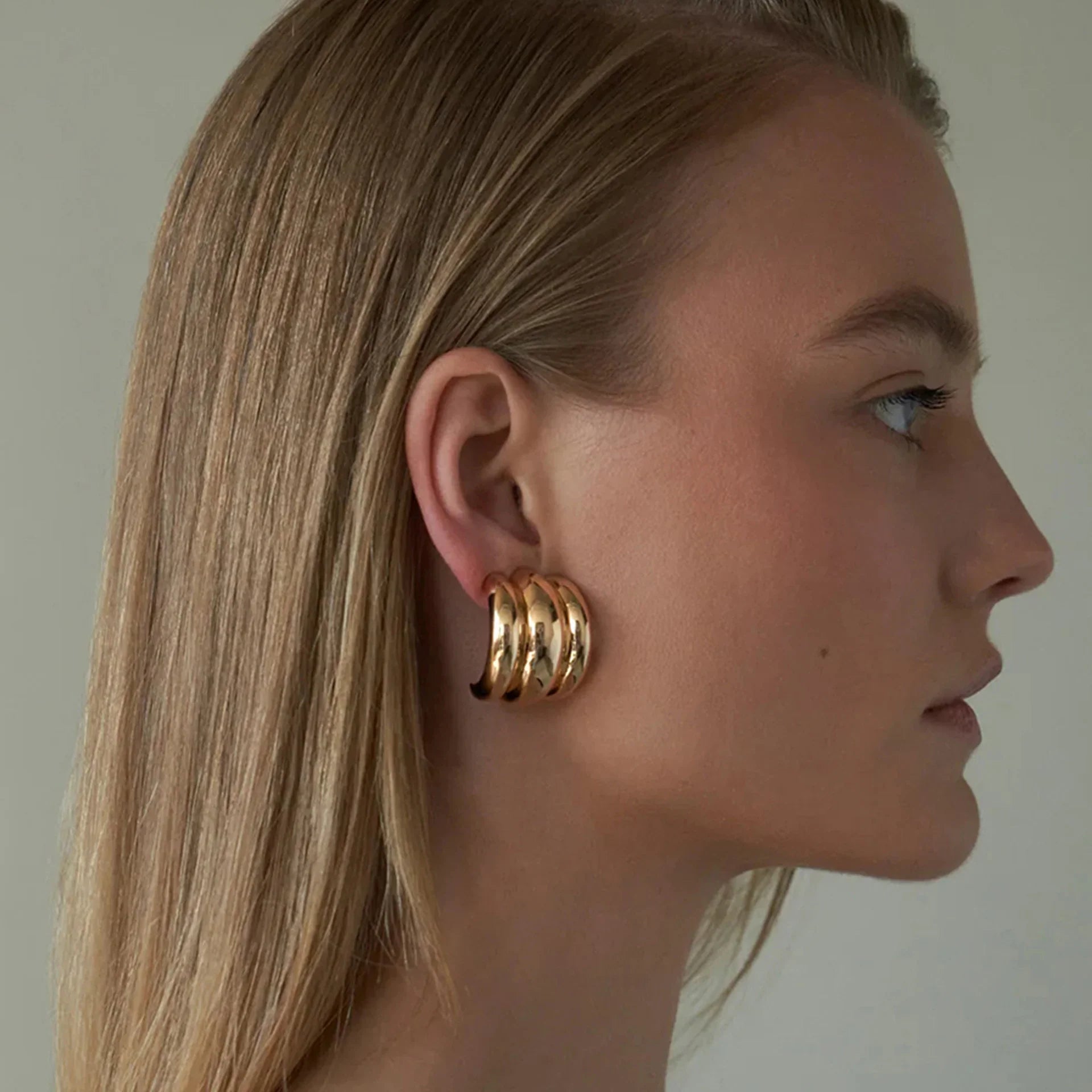 Angela Gold Arch Earrings
