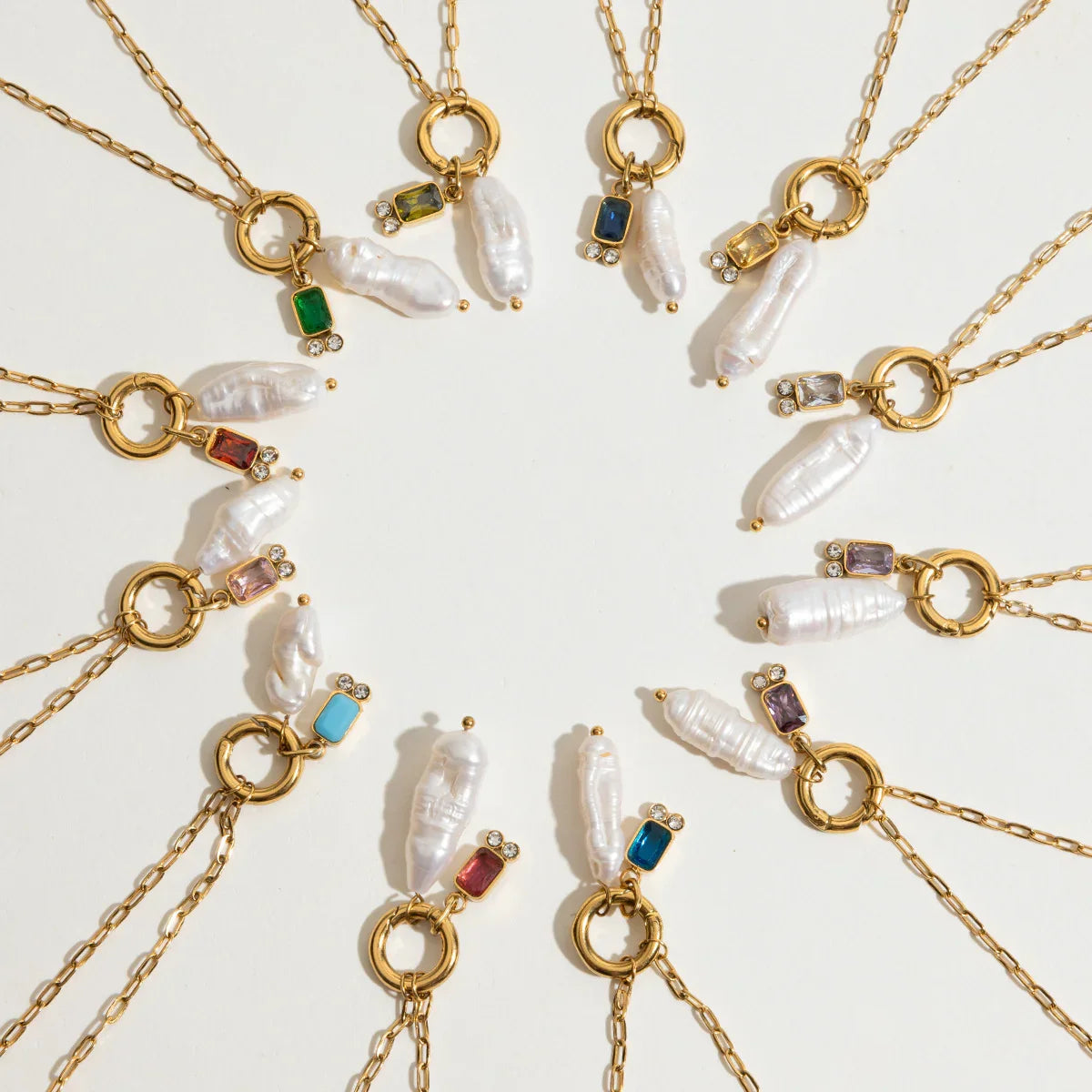 Caitlin Birthstone Pearl Necklace
