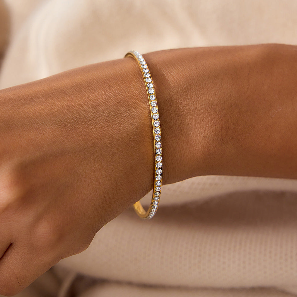 Kalista Diamond Gold Bangle