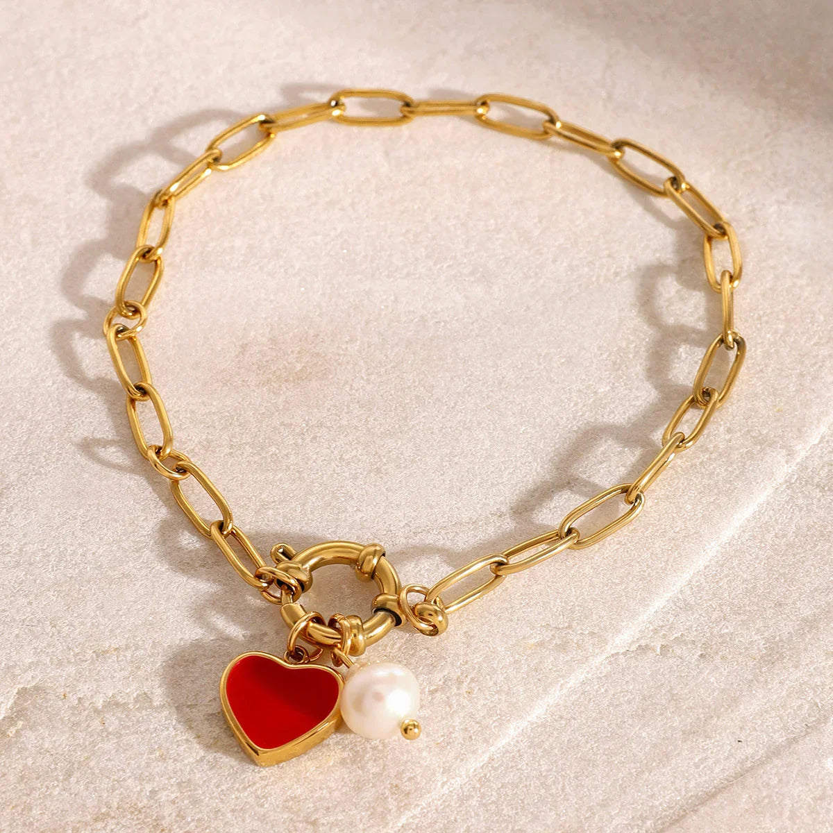 Tanya Heart Pearl Bracelet