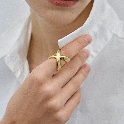 Carolyn Gold Cross Ring