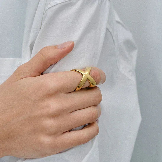 Carolyn Gold Cross Ring