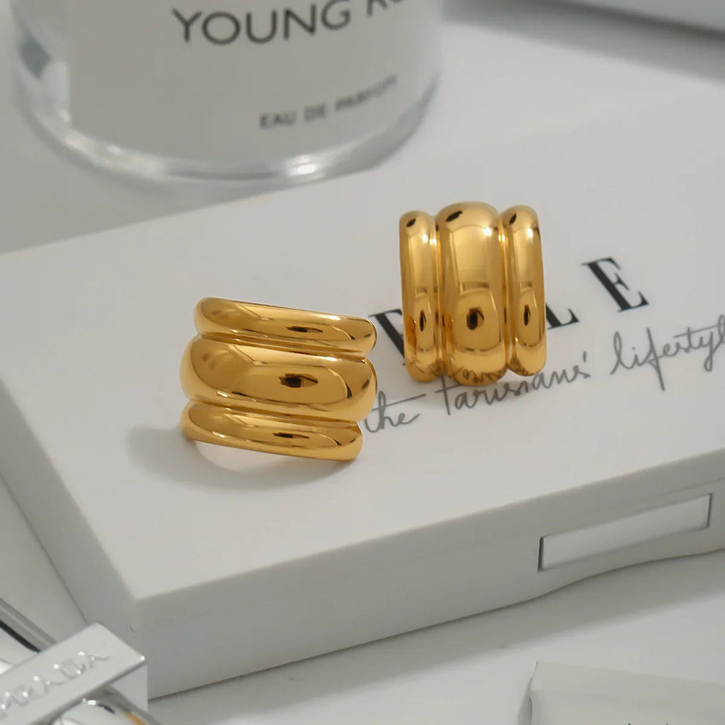 Angela Gold Arch Earrings