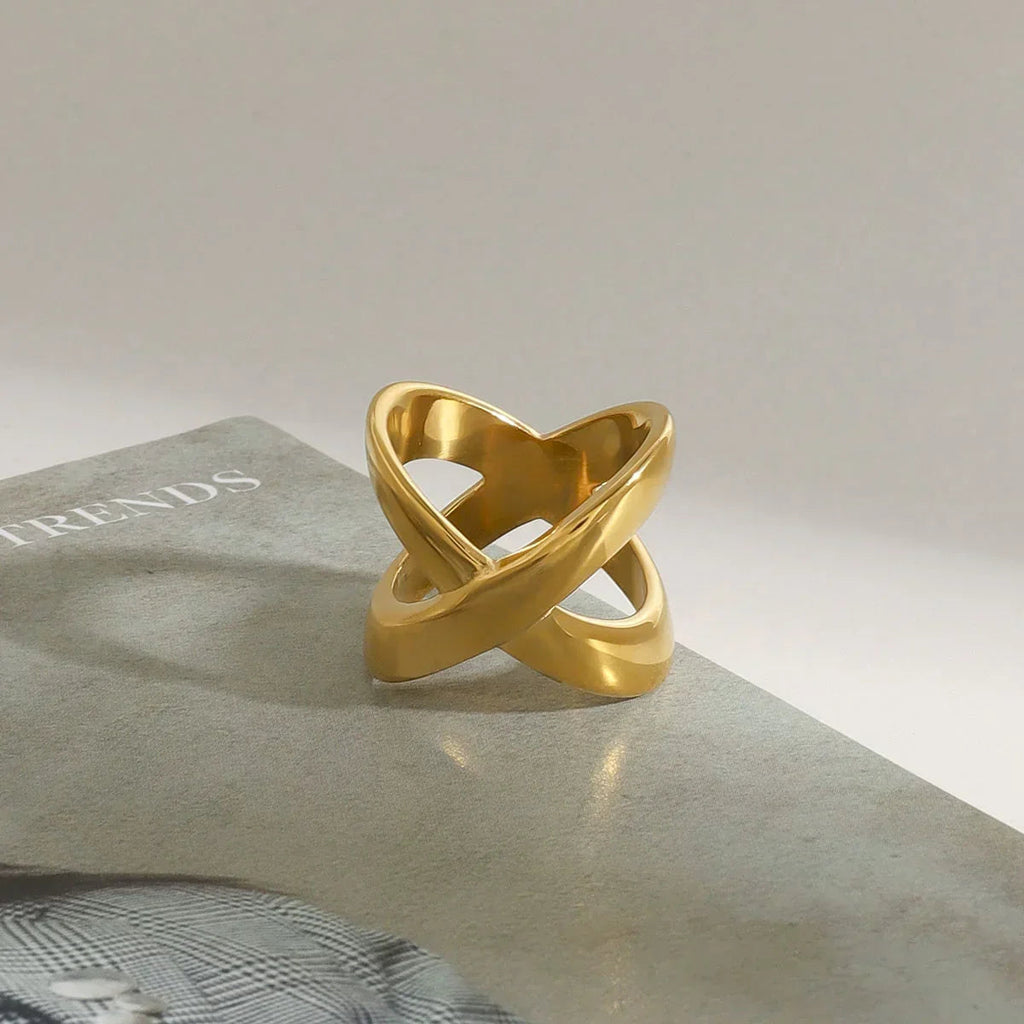 Carolyn Gold Cross Ring