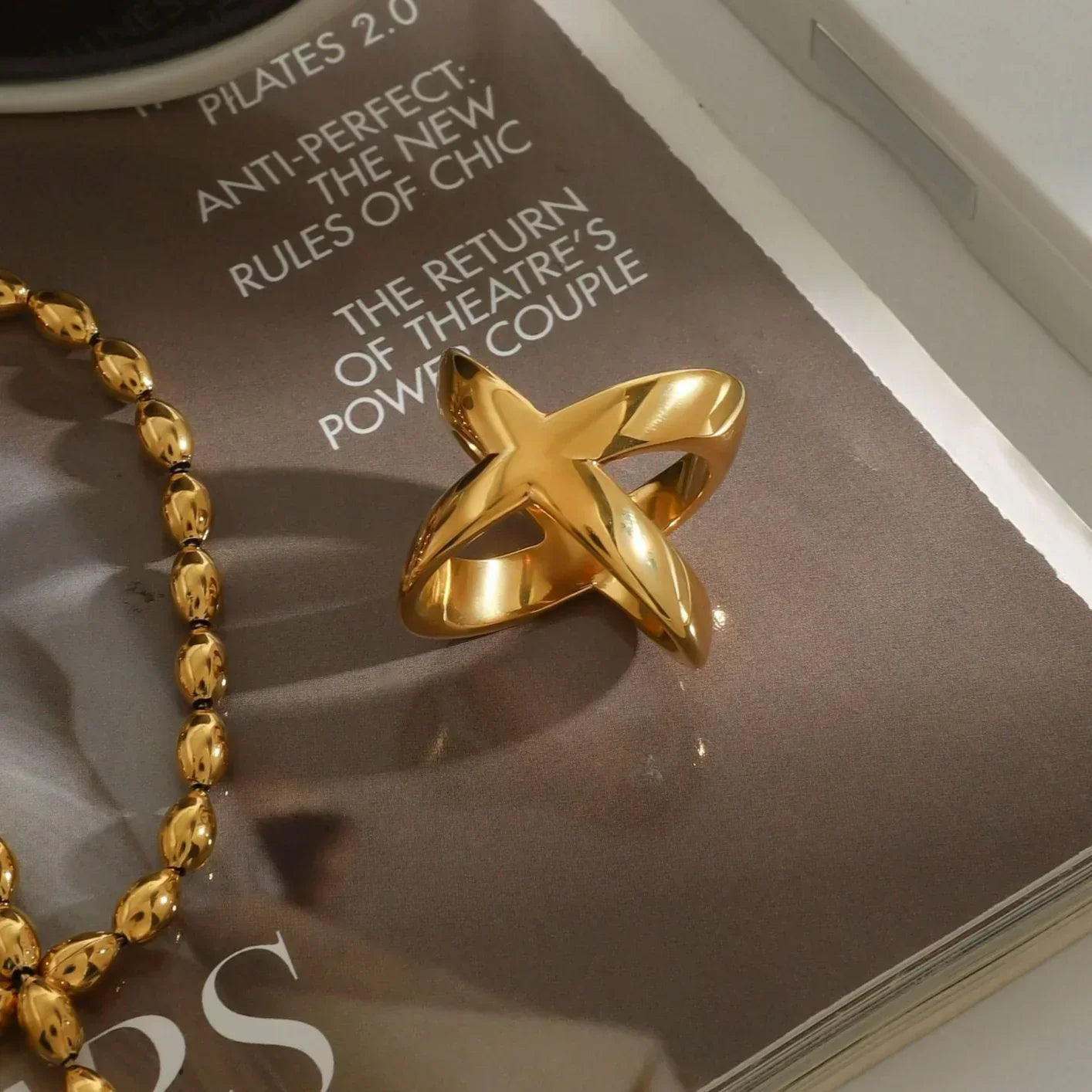 Carolyn Gold Cross Ring