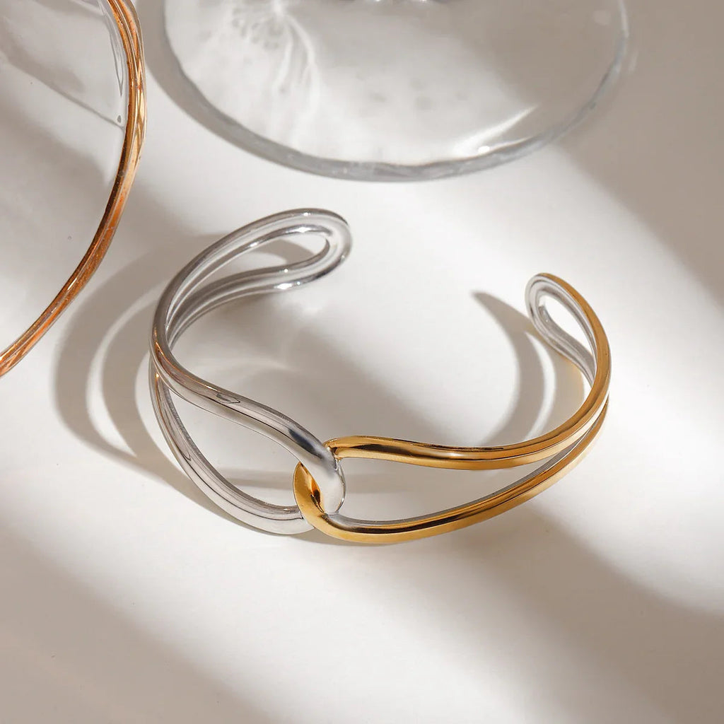 Noria Two Tone Gold Bangle