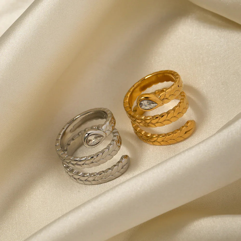 Davina Gold Serpent Ring