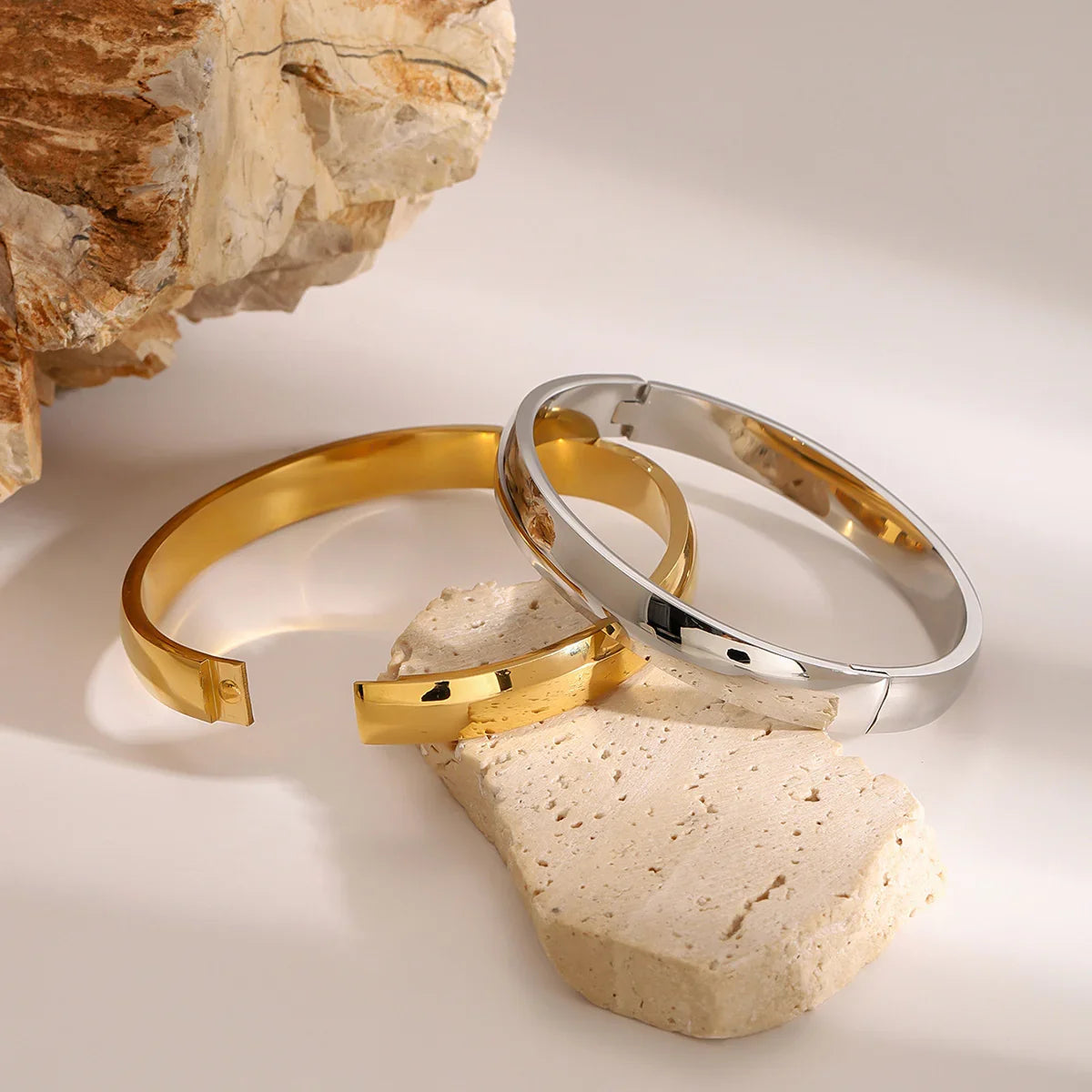 Melina Large Stacking Gold Bangle