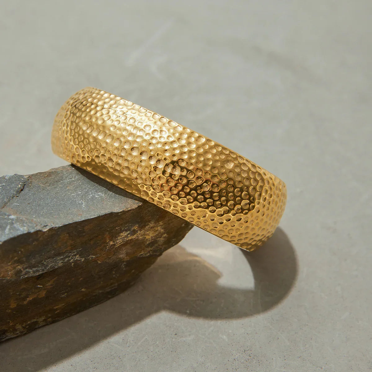 Cheyenne Textured Gold Band