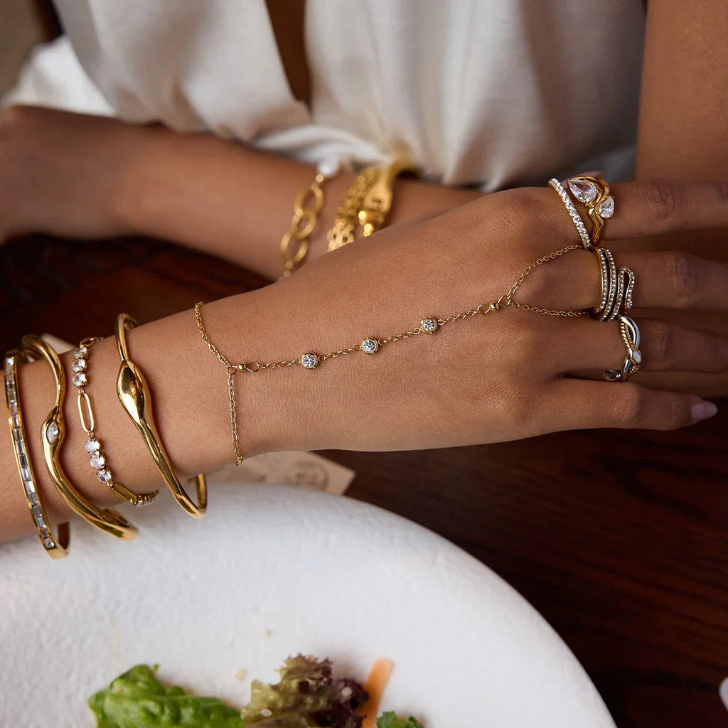 Grace Gold Diamond Bangle