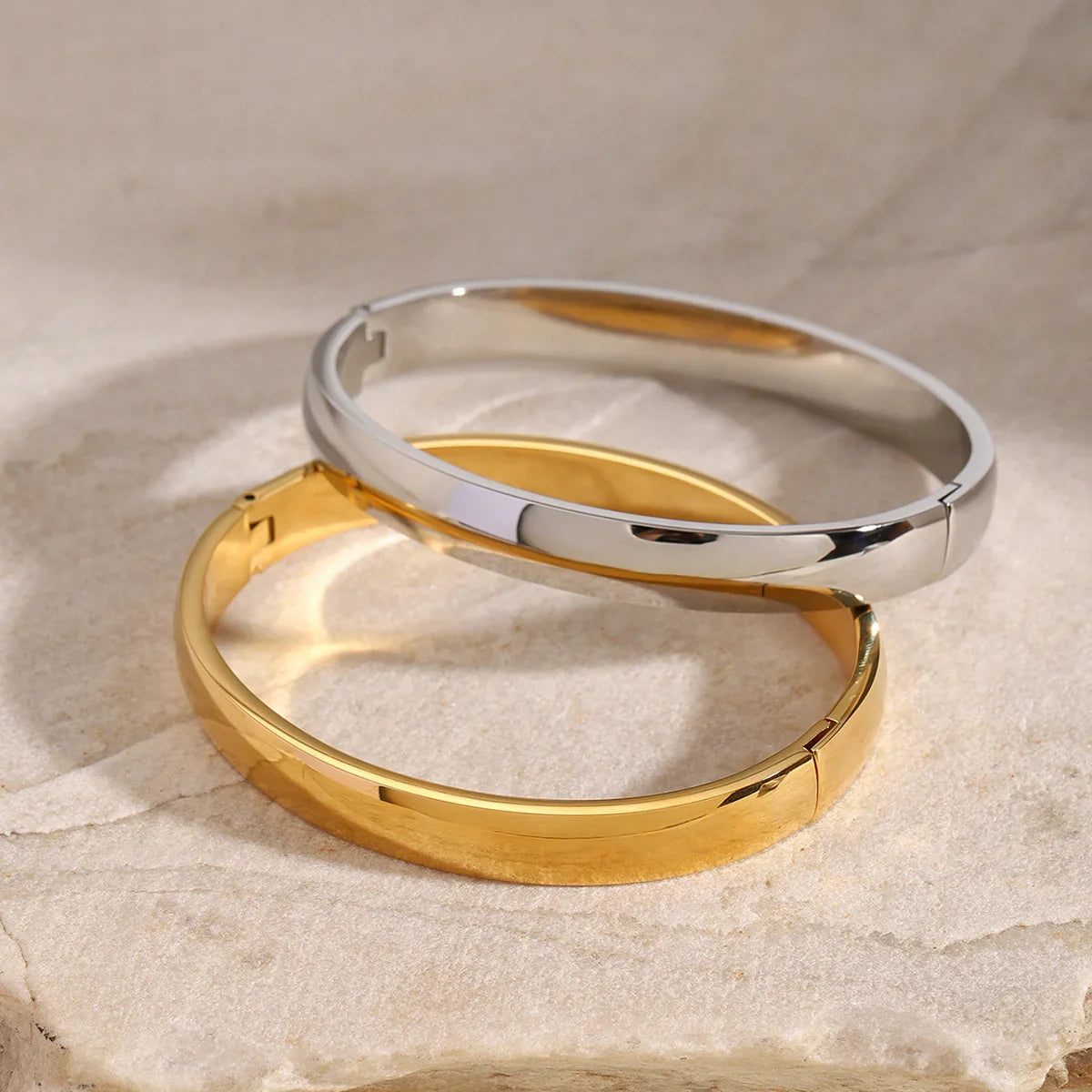 Melina Large Stacking Gold Bangle