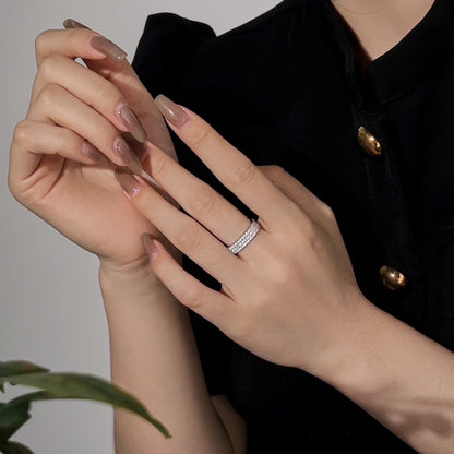 [AuraEcho]Dainty Round Cut Tennis Ring