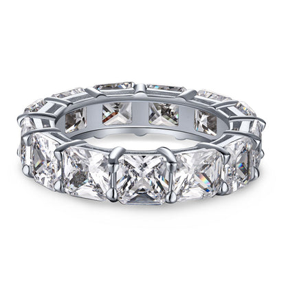 [AuraEcho]Elegant Princess Cut Tennis Ring