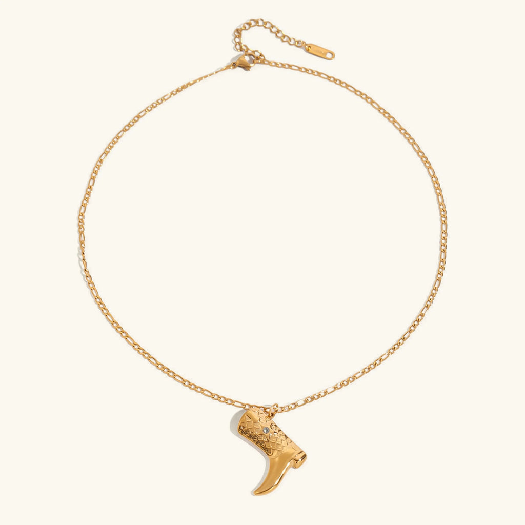 Makayla Gold Boot Pendant