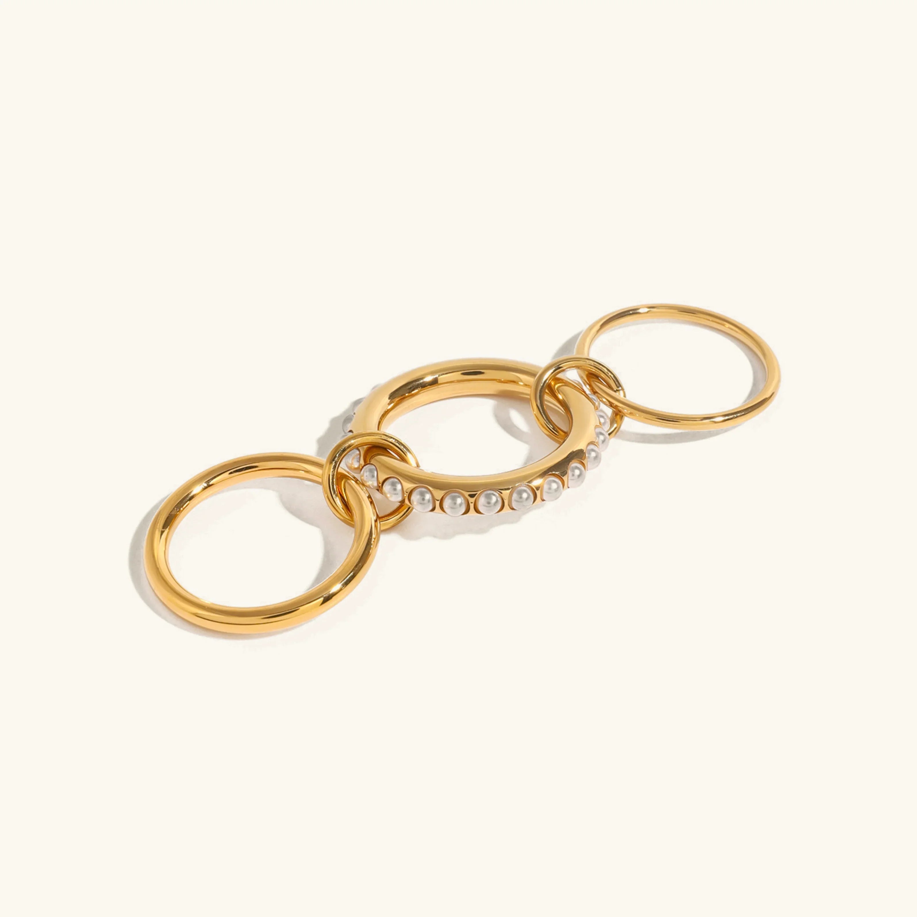 Mikayla Stacked Freshwater Pearl Ring