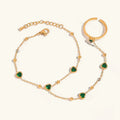 Gladys Emerald Heart Hand Chain