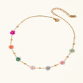 Azalea Floral Gold Necklace