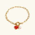 Nerissa Heart Chain Pearl Bracelet