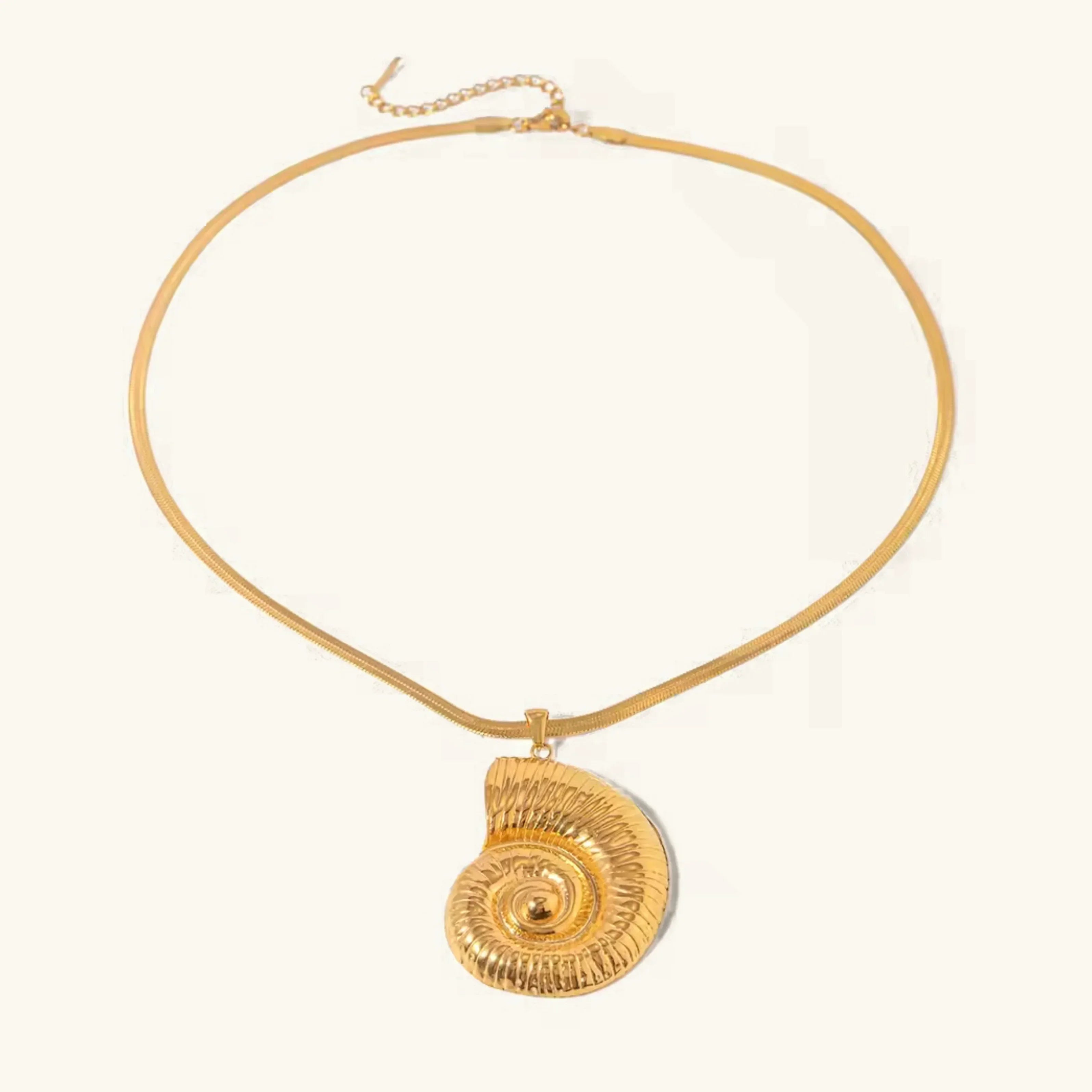 Cascadia Nautilus Gold Necklace
