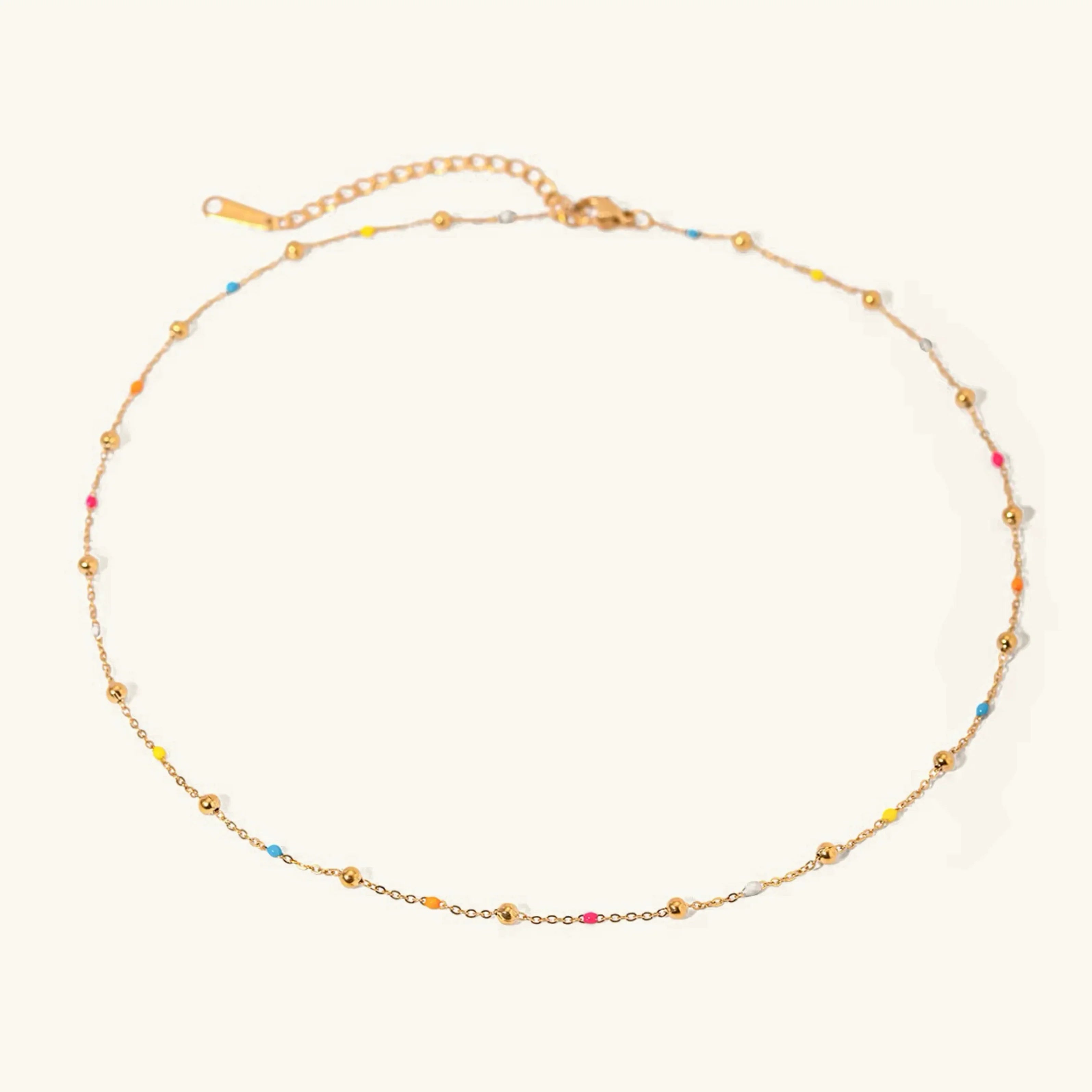 Amphitrite Gold Chain Bead Necklace