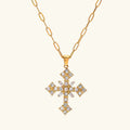 Divina Crystal Cross Necklace