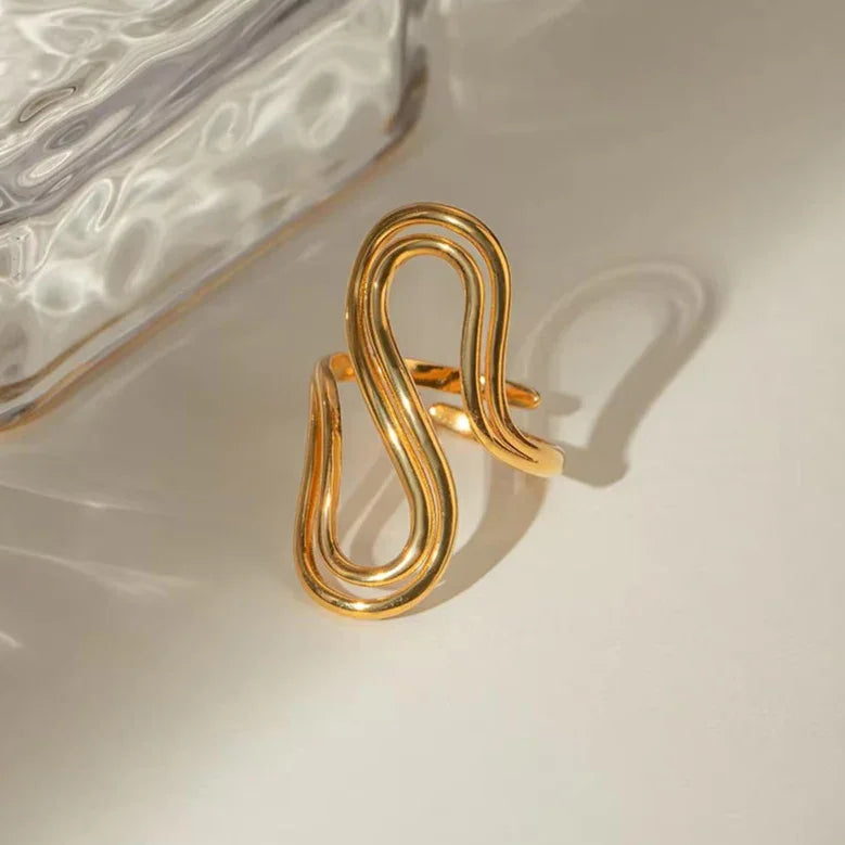 Halle Abstract Gold Ring