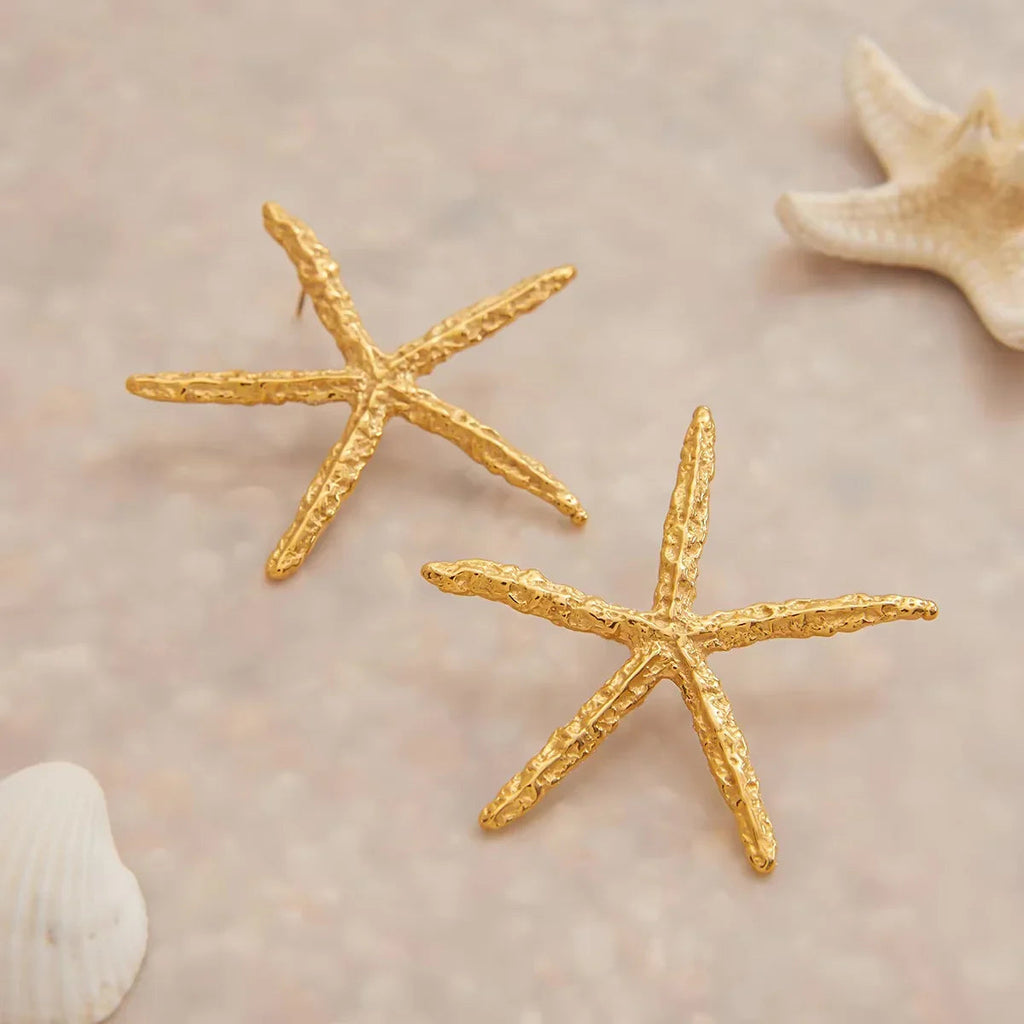 Claudia Gold Starfish Earrings