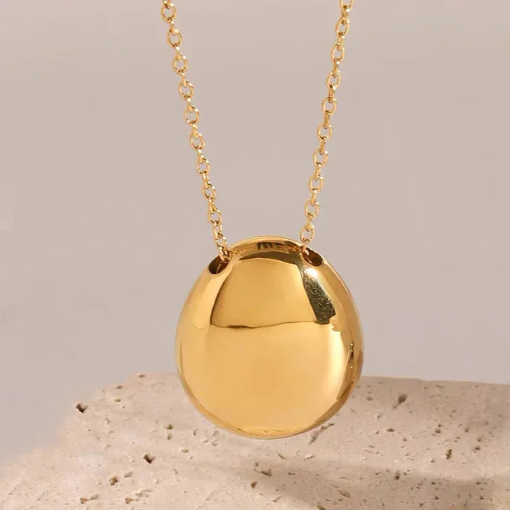 Claribel Gold Dome Necklace