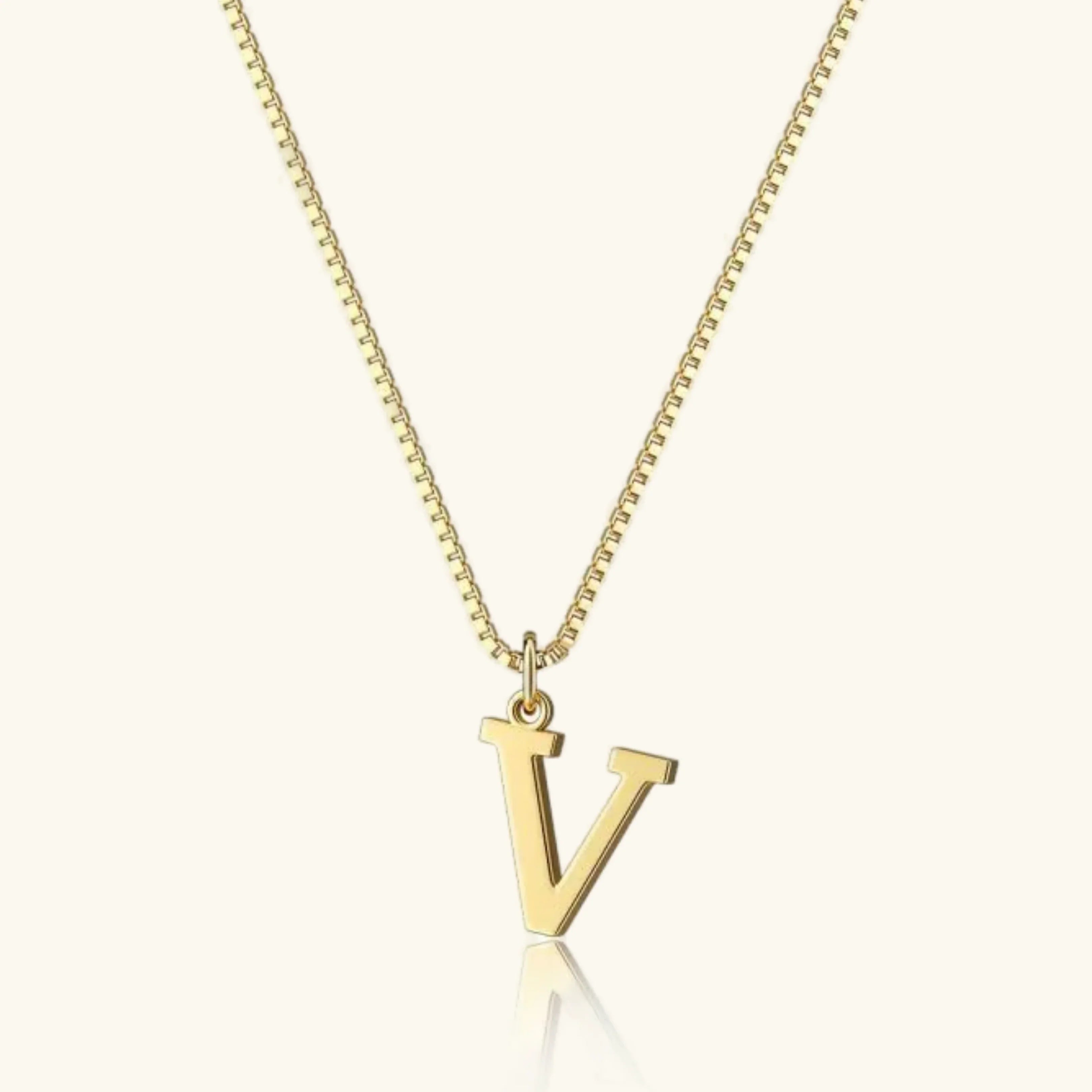 Therese Letter Initial Gold Necklace