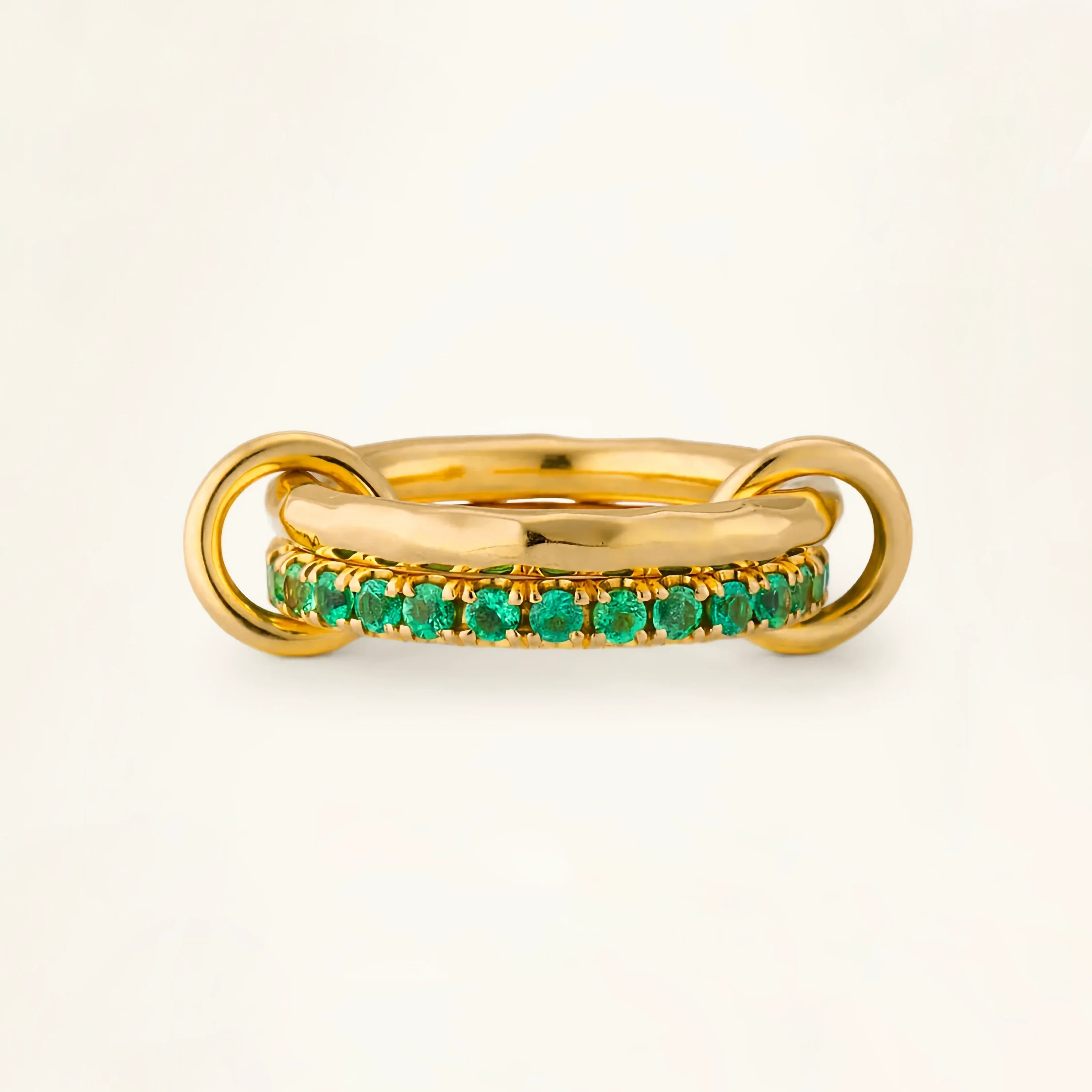 Viridian Stacked Diamond Ring