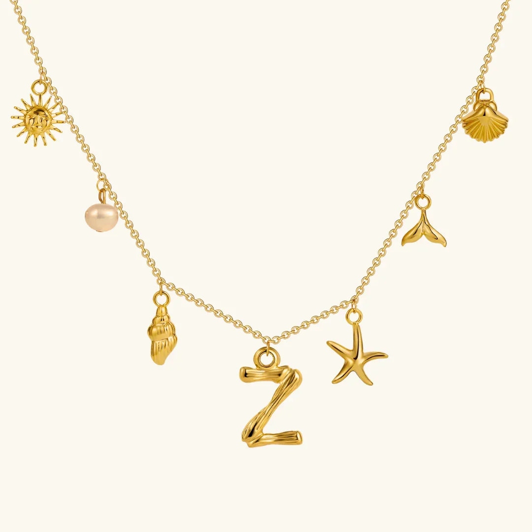 Avaria Ocean Initial Necklace
